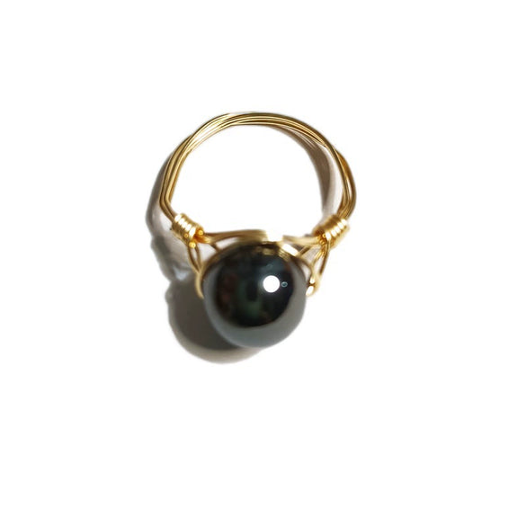 Crystal Four Layer Geometric Ring Bag Hand Wrapped Electroplated Color Preserving Unisex Everyday Fashion Jewelry
