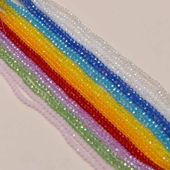 Crystal Glass Round Beads Jewelry Making Material For Bracelet Necklace Earring