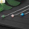 Crystal Hexagon Pointed Pendulum Pendant Electroplated Semi Precious Stone Spiritual Jewelry