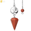 Crystal Hexagon Pointed Pendulum Pendant Electroplated Semi Precious Stone Spiritual Jewelry