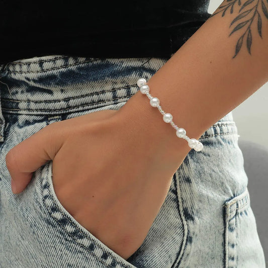 Crystal Pearl Bracelet