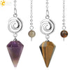 Crystal Quartz Pendulum For Prospecting And Healing With Electroplating Process