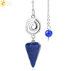 Crystal Quartz Pendulum For Prospecting And Healing With Electroplating Process
