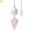 Crystal Quartz Pendulum For Prospecting And Healing With Electroplating Process