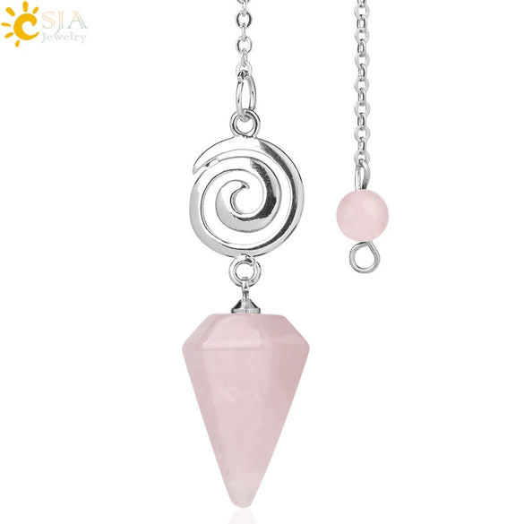 Crystal Quartz Pendulum For Prospecting And Healing With Electroplating Process