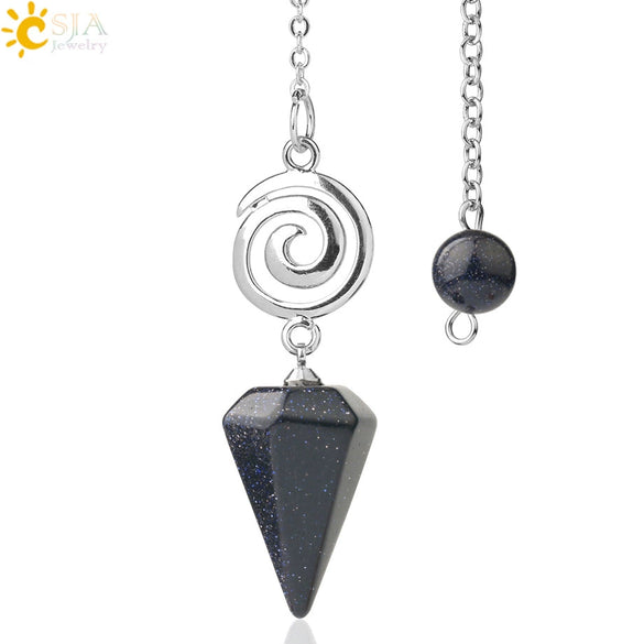 Crystal Quartz Pendulum For Prospecting And Healing With Electroplating Process