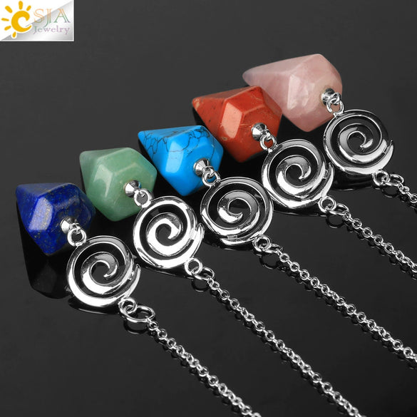 Crystal Quartz Pendulum For Prospecting And Healing With Electroplating Process