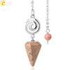 Crystal Quartz Pendulum For Prospecting And Healing With Electroplating Process
