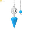 Crystal Quartz Pendulum For Prospecting And Healing With Electroplating Process
