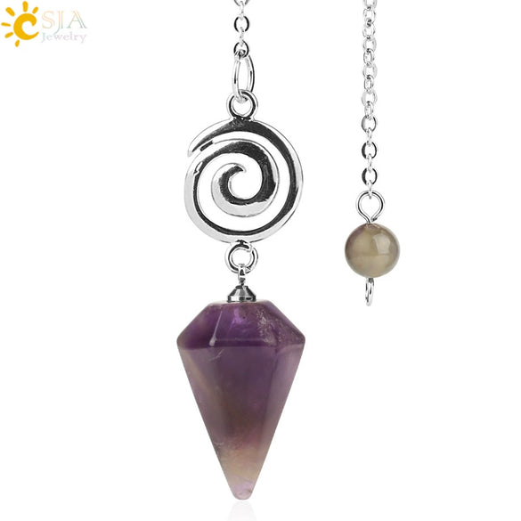 Crystal Quartz Pendulum For Prospecting And Healing With Electroplating Process
