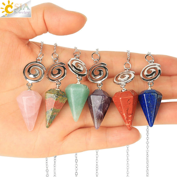 Crystal Quartz Pendulum For Prospecting And Healing With Electroplating Process