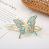 Crystal Rose Gold Plated Rhinestone Women's Hair Top Clip With Diamond Design