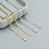 Cuban Chain Hip Hop Necklace S925 Silver Ins Style Geometric Electroplated