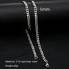 Cuban Chain Necklace Hip Hop Street Culture Wave Pattern Electroplated For Men And Women