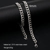 Cuban Chain Necklace Hip Hop Street Culture Wave Pattern Electroplated For Men And Women