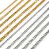 Cuban Chain Necklace Hip Hop Street Culture Wave Pattern Electroplated For Men And Women