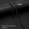 Cuban Chain Necklace Hip Hop Street Culture Wave Pattern Electroplated For Men And Women