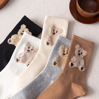 Cubs Socks Female Spring And Autumn Tube Socks Cotton Socks Cute Sports Socks Wholesale