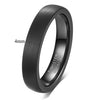 Curved Frosted Tungsten Steel Geometric Ring With Vacuum Plated Finish Simple Unisex Fashion Jewelry Wholesale