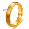 Curved Frosted Tungsten Steel Geometric Ring With Vacuum Plated Finish Simple Unisex Fashion Jewelry Wholesale