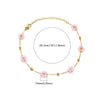Cute All Match Flower Geometric Stainless Steel And Gold Anklet For Women