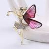 Cute Angel Wings Alloy Inlay Zircon Women'S Brooches