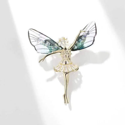 Cute Angel Wings Alloy Inlay Zircon Women'S Brooches