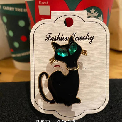 Cute Animal Alloy Enamel Inlay Rhinestones Women'S Brooches