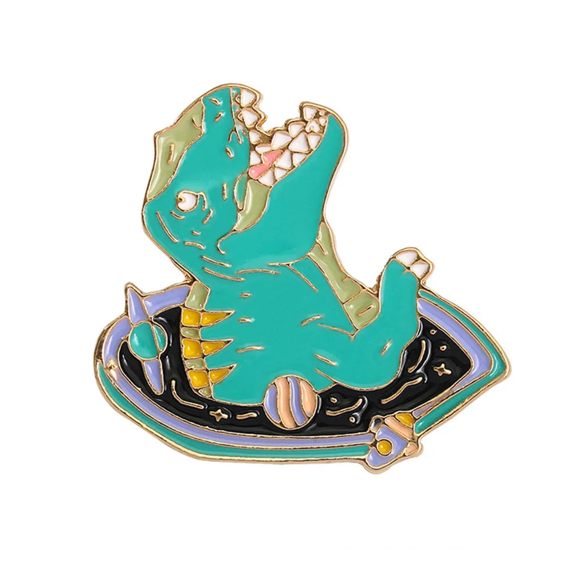 Cute Animal Alloy Metal Enamel Stoving Varnish Plating Unisex Brooches