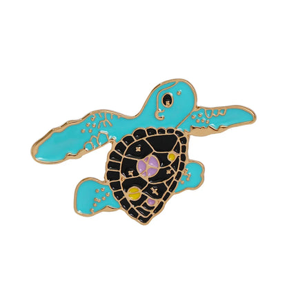 Cute Animal Alloy Metal Enamel Stoving Varnish Plating Unisex Brooches