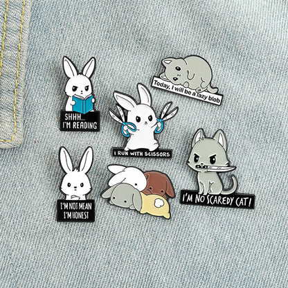 Cute Animal Alloy Stoving Varnish Unisex Brooches