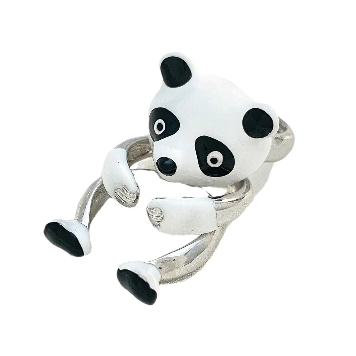 Cute Animal Bear Alloy Enamel Women's Open Rings