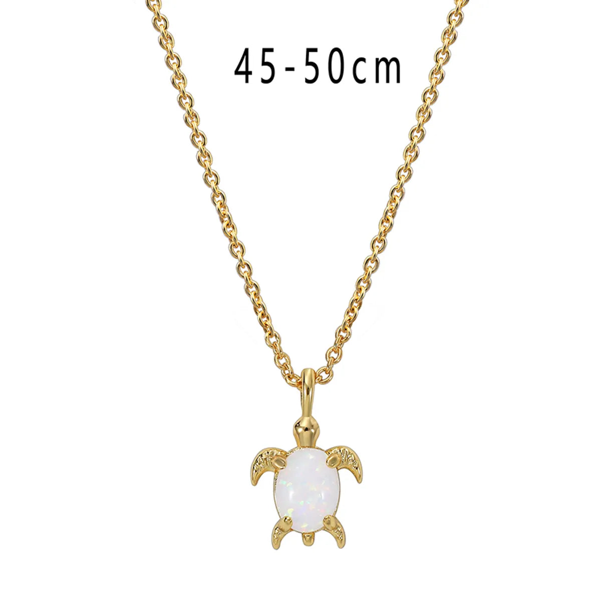 Cute Animal Copper Plating Inlay Artificial Gemstones Zircon 18k Gold Plated Pendant Necklace