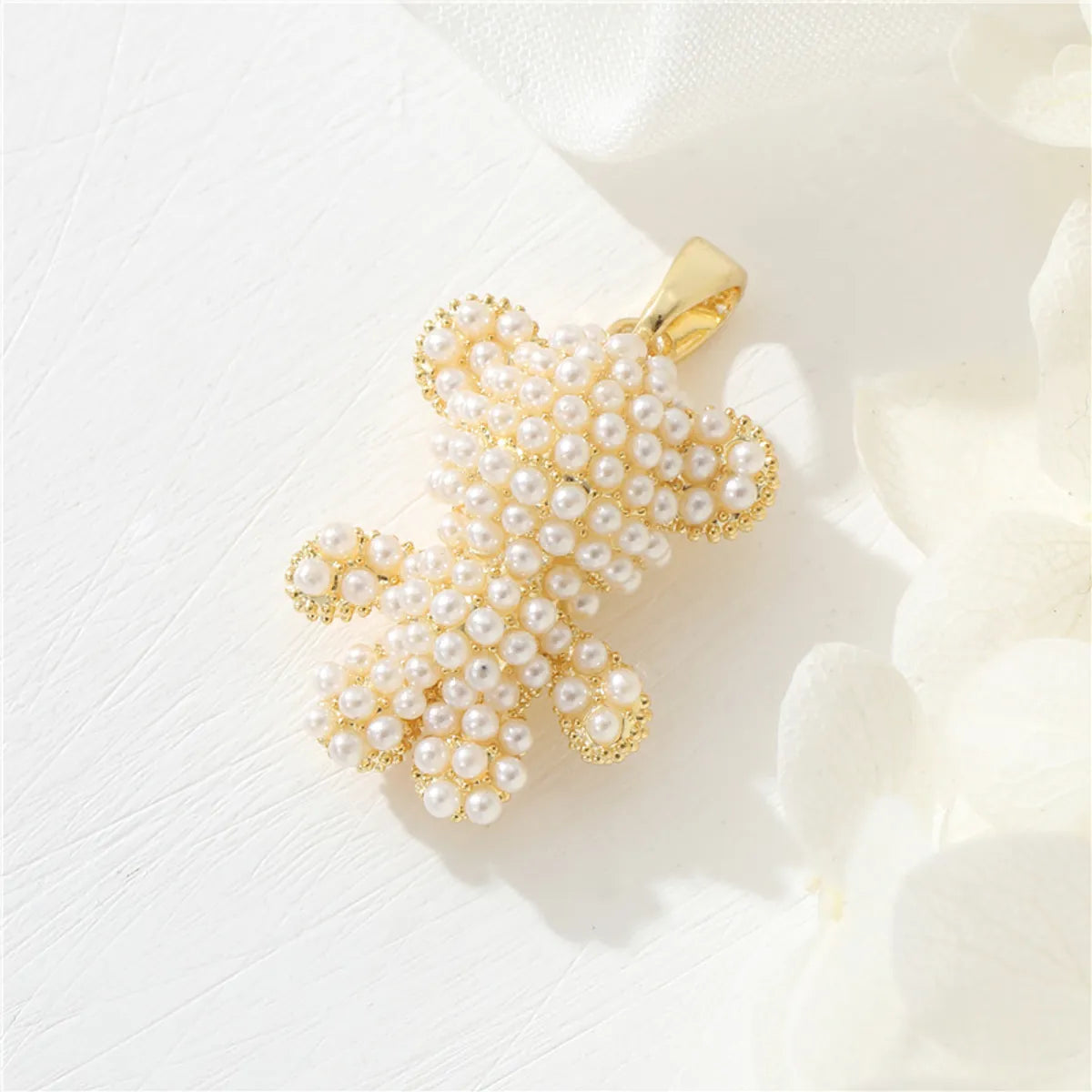 Cute Animal Copper Plating Inlay Artificial Pearls Zircon Charms Jewelry Accessories