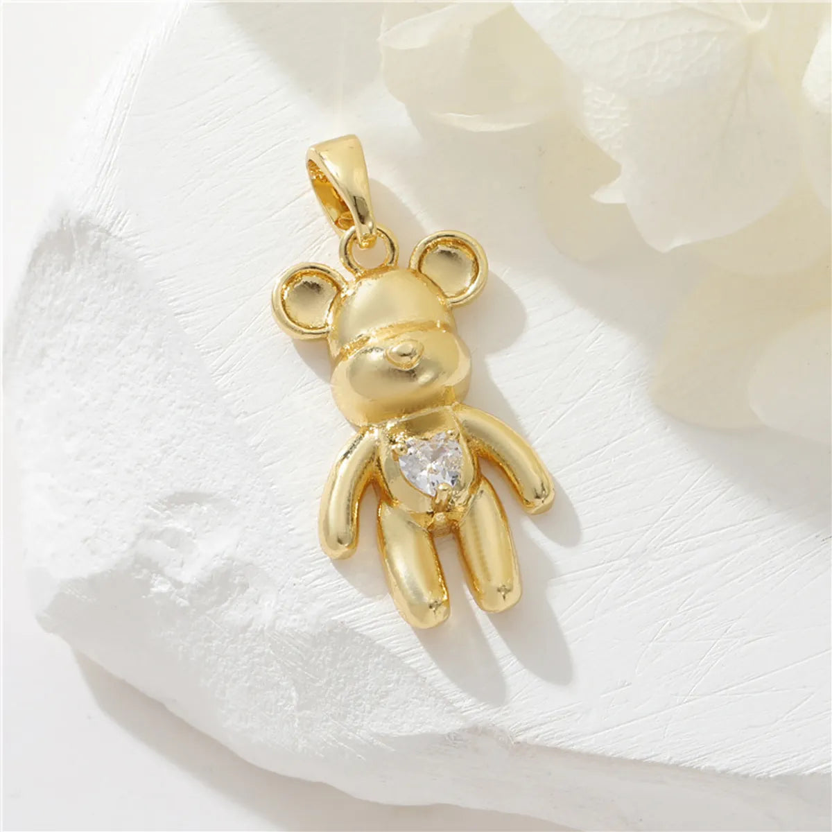 Cute Animal Copper Plating Inlay Artificial Pearls Zircon Charms Jewelry Accessories