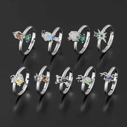 Cute Animal Copper Gold Plated Silver Plated Zircon Open Rings In Bulk