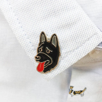 Cute Animal Dog Alloy Enamel Unisex Brooches