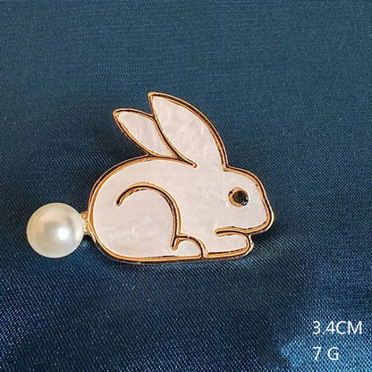 Cute Animal Flower Alloy Inlay Imitation Shell Women'S Brooches