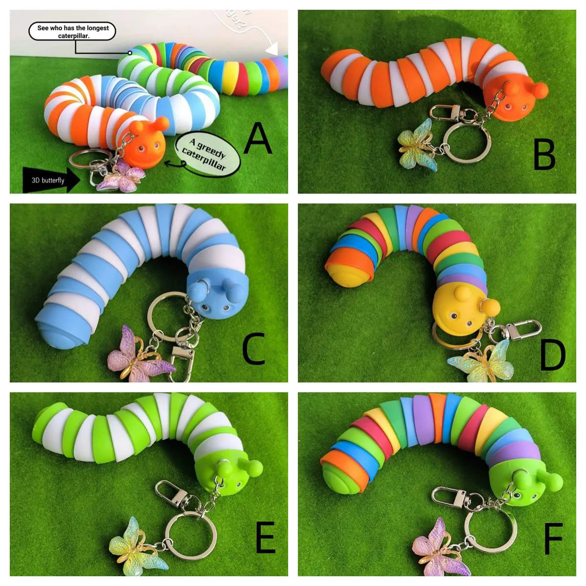 Cute Animal Insect Alloy Bag Pendant Keychain