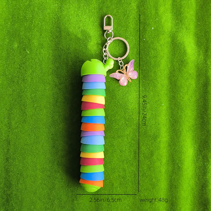 Cute Animal Insect Alloy Bag Pendant Keychain