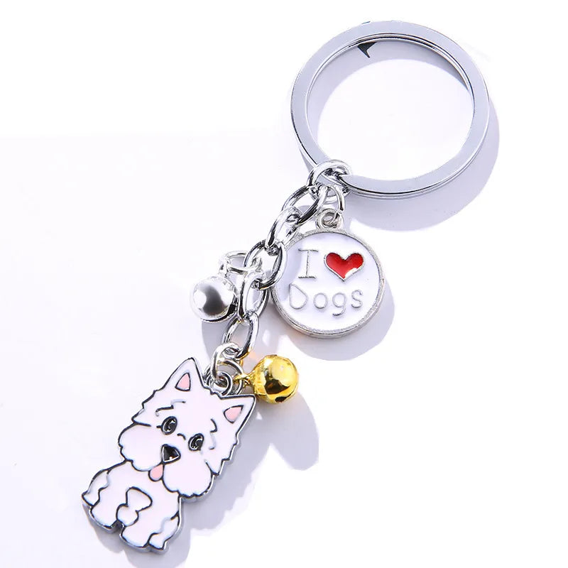 Cute Animal Metal Unisex Bag Pendant Keychain