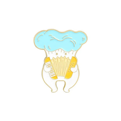 Cute Animal Mushroom Alloy Stoving Varnish Unisex Brooches