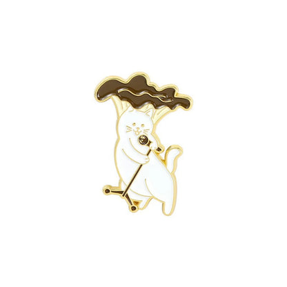 Cute Animal Mushroom Alloy Stoving Varnish Unisex Brooches