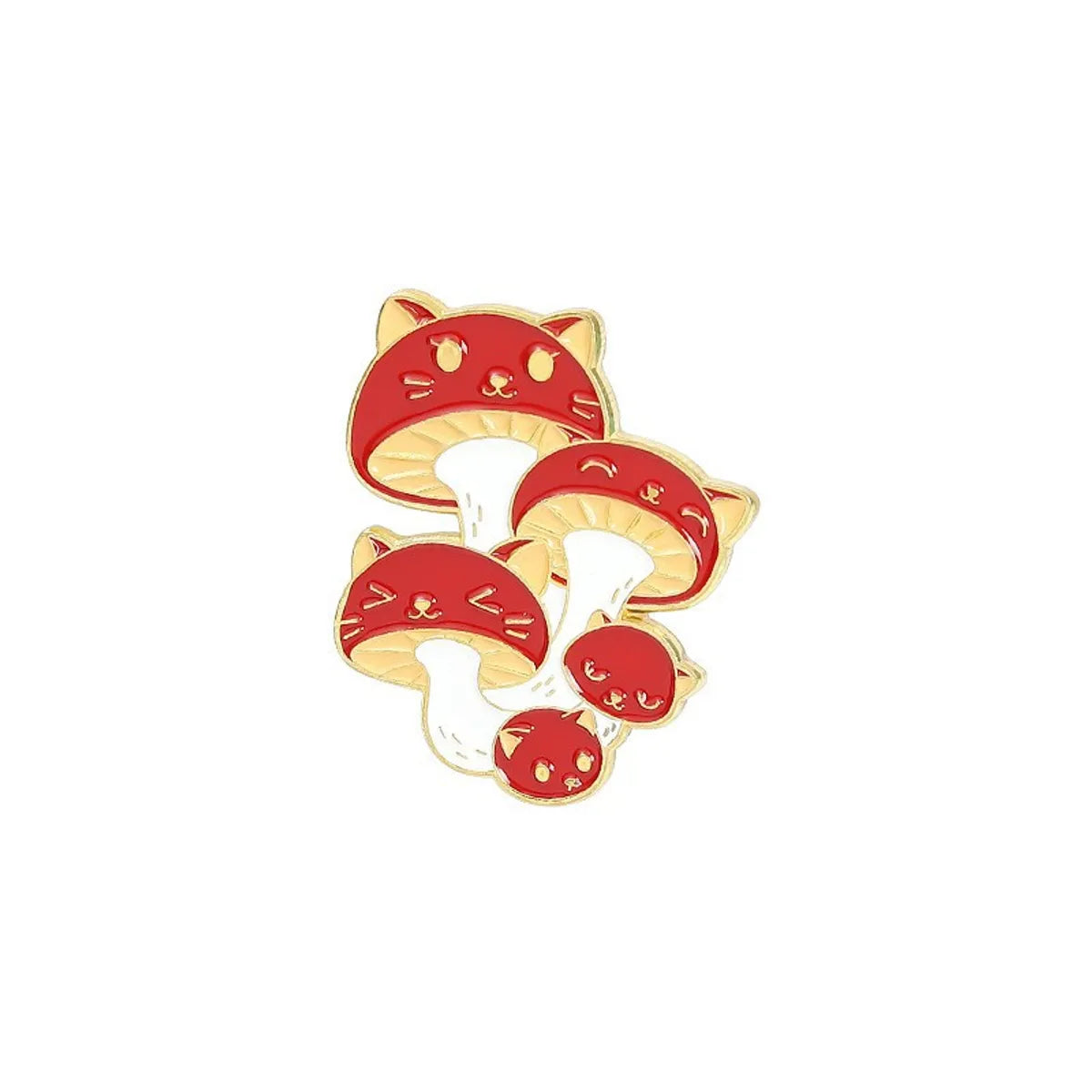 Cute Animal Mushroom Alloy Stoving Varnish Unisex Brooches