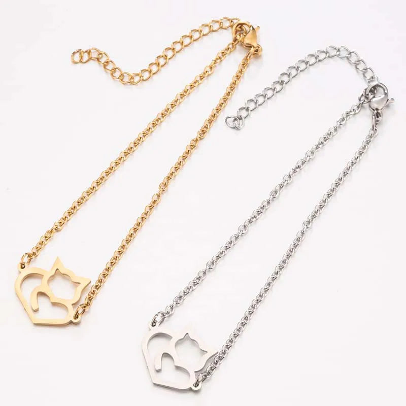 Cute Animal 201 Stainless Steel 18K Gold Plated Bracelets In Bulk