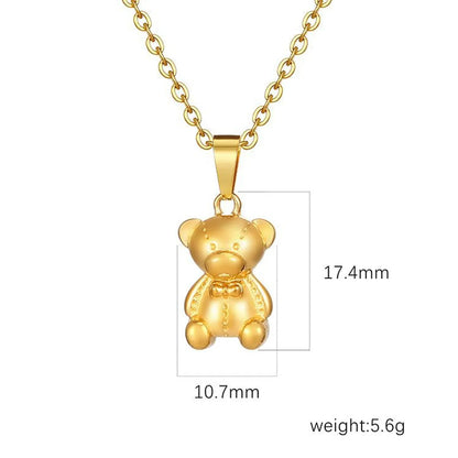 Cute Animal Stainless Steel Plating Pendant Necklace