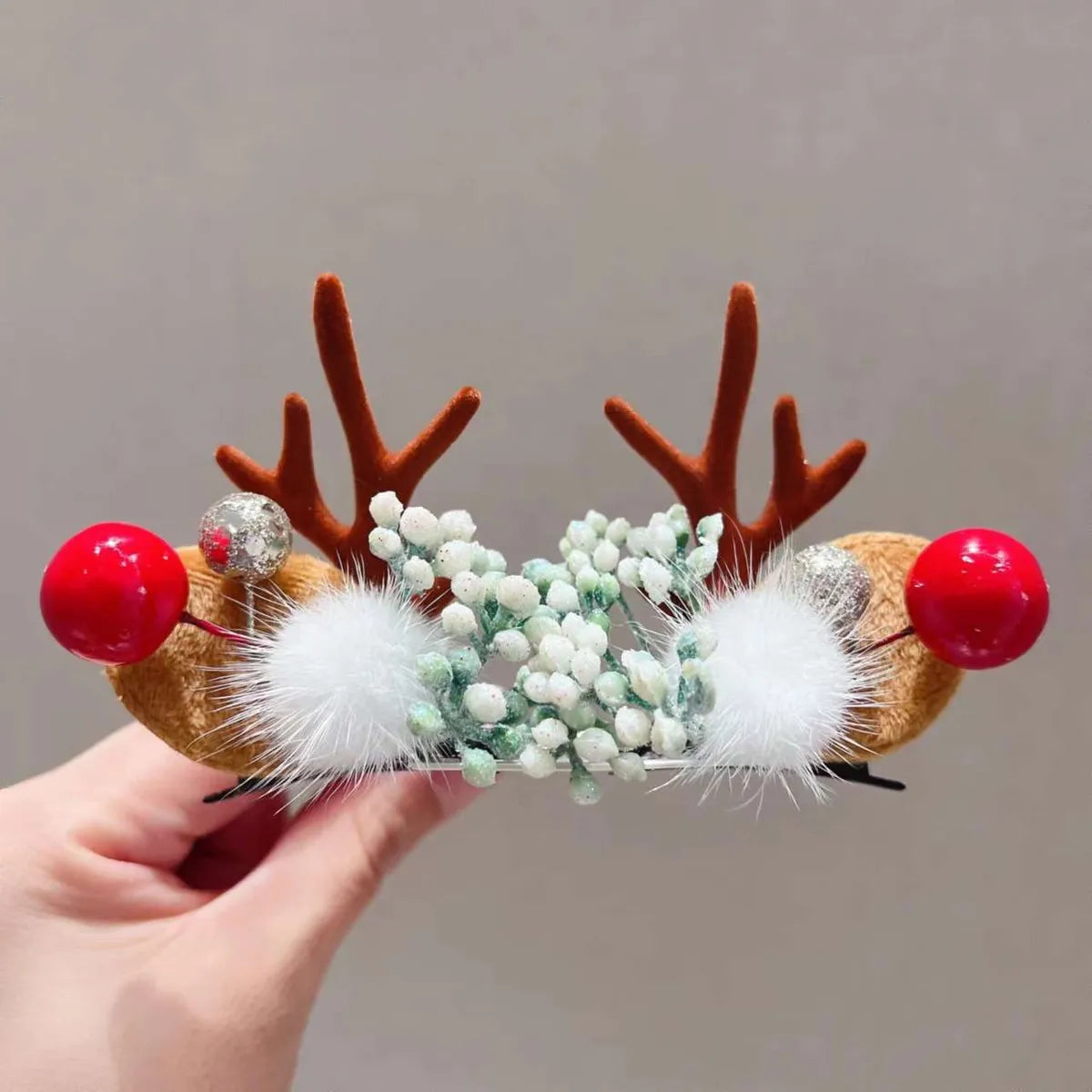 Cute Antlers Cloth Hair Clip 1 Pair