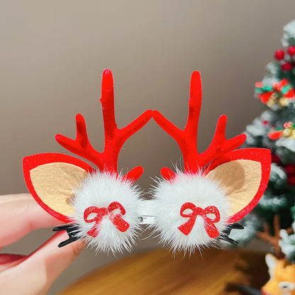 Cute Antlers Cloth Hair Clip 1 Pair