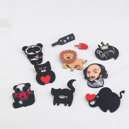 Cute Artistic Animal Letter Heart Shape Arylic Women'S Brooches