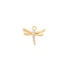 Cute Artistic Dragonfly 18K Gold Plated Zircon Copper Wholesale Jewelry Accessories